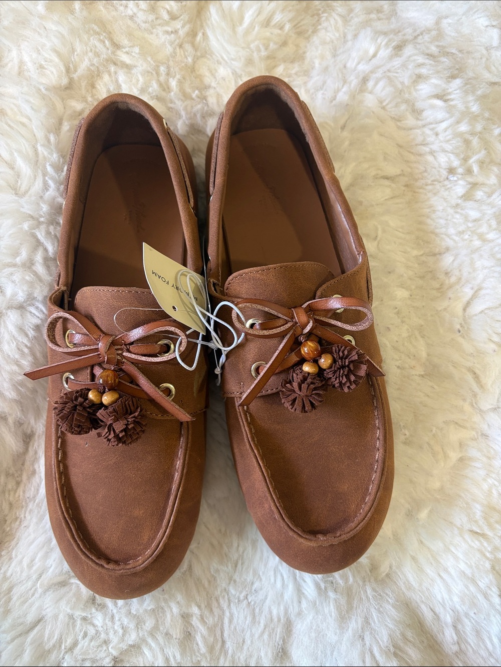 Universal Thread Men's Brown Tassel Boat Shoes